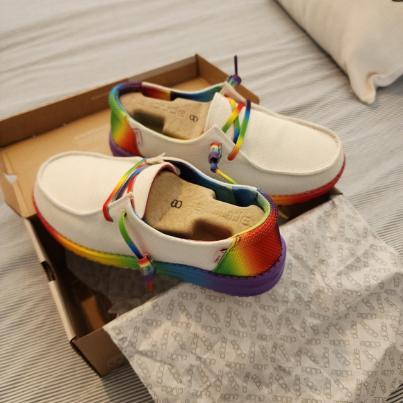 Hey Dude Shoes Hey Dude Wendy Priderainbow Poshmark